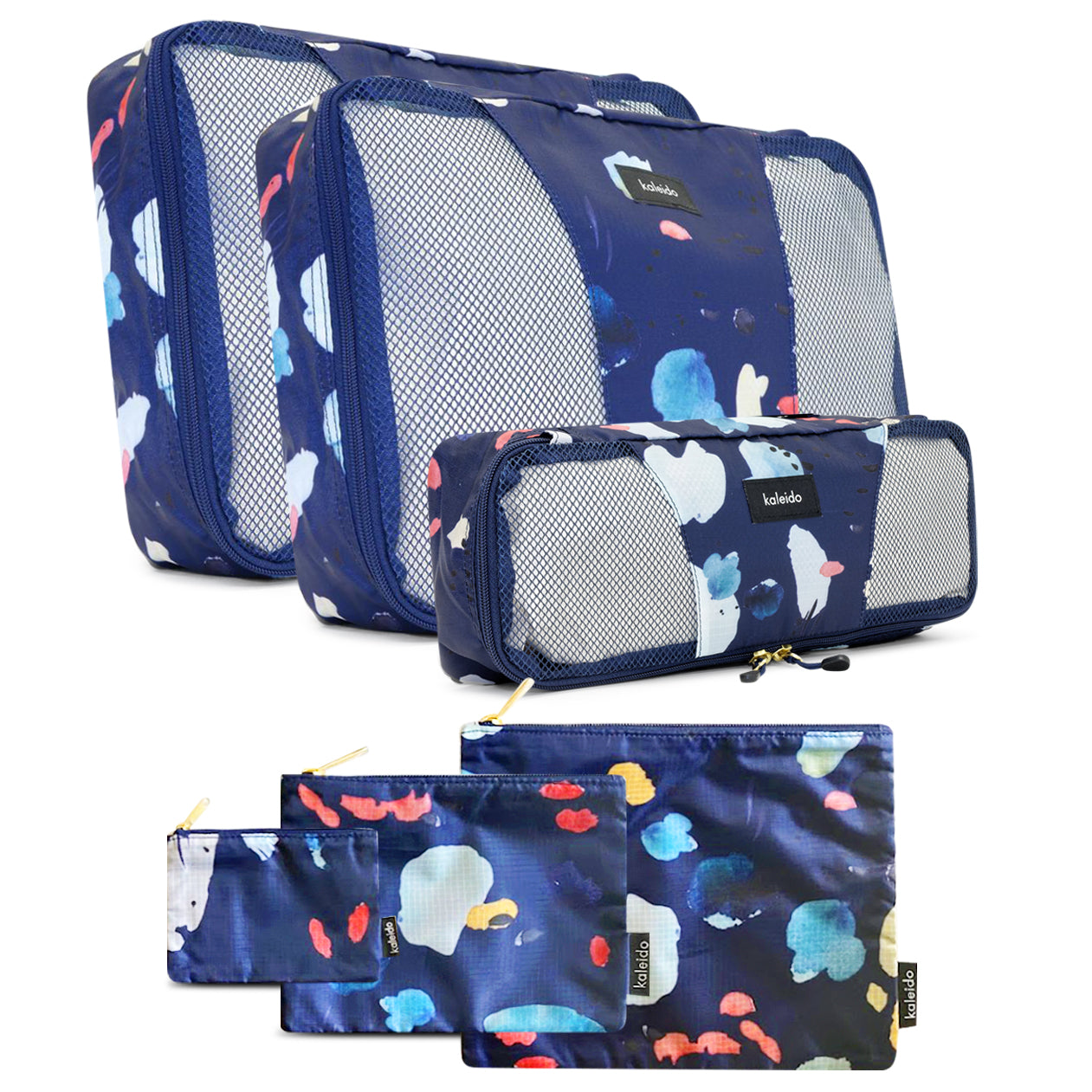 Packing Cubes, Set Of 6, Luggage Organizer Bags